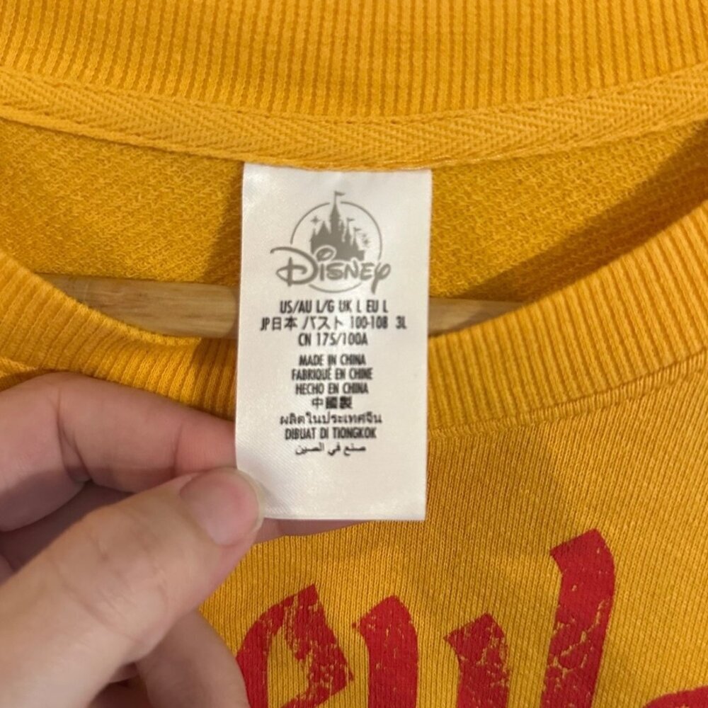 Y Disney Land Parks Mickey Mouse Striped Gold Long Sleeved Tshirt - Picture 6 of 7